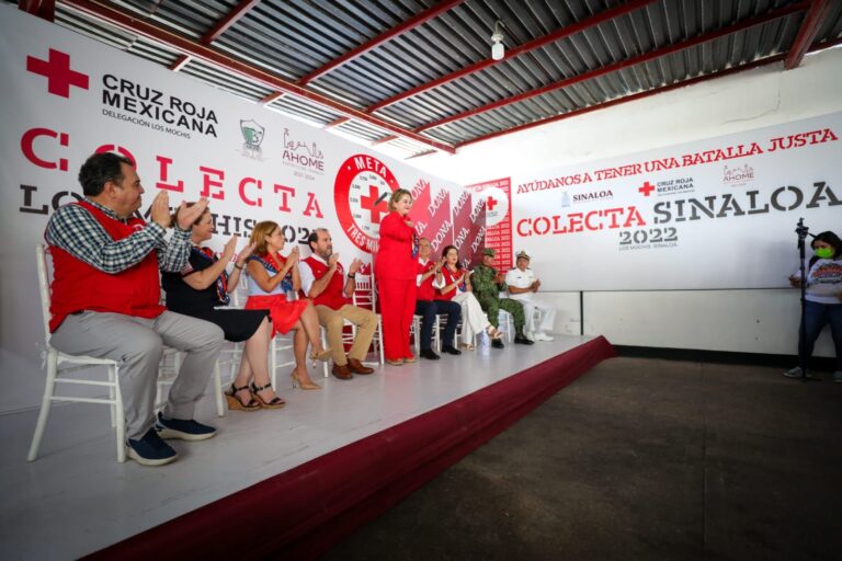 Acude la presidenta de DIF Sinaloa al arranque de colecta Cruz Roja Los Mochis