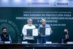 Rocha firma convenio para protección de Periodistas y Defensores de Derechos Humanos con Gobierno Federal