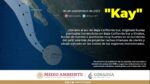 Huracán “Kay” mantendrá lluvias puntuales torrenciales: Protección Civil