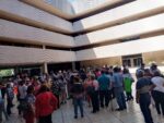 Se manifestaron ex trabajadores del Gobierno de Sinaloa, exigiendo el 5% de vivienda