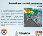 Continuarán las lluvias en la zona centro-norte y norte de Sinaloa: Protección Civil
