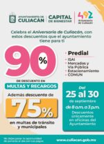 Invita Ayuntamiento a celebrar Aniversario de Culiacán con descuentos en Predial y otros impuestos