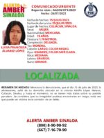 FGE localiza a adolescente en Angostura, ya se encuentra con sus familiares