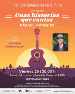 El 29 de septiembre, “Unas historias que cantar”, concierto del cantautor Rafael Márquez