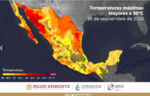 Se pronostican temperaturas máximas de 40 a 45 grados Celsius en Baja California Sur, Chihuahua, Sinaloa y Sonora