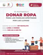 DIF Navolato arranca colecta de ropa en apoyo a afectados por lluvias