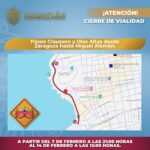 Paseo Claussen y Olas Altas serán cerrados a la circulación a partir de este miércoles por la noche