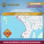 Por segundo desfile de carros alegóricos, se cerrará circulación en Avenida del Mar