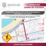 Por trabajos de reparación de losas, un tramo de la calle Benito Juárez, se cerrará a la circulación