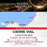 Para observar de forma segura el Eclipse, habrá cierre de vialidad el 8 de abril