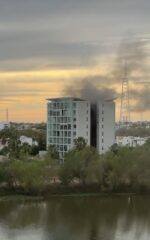 Fuerte incendio se registró en el fraccionamiento Bonanza