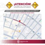 A partir del próximo lunes cruce de Insurgentes y Américas en la Colonia Juárez será cerrado a la circulación