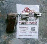 Campaña de “Desarme Voluntario” cierra semana con 11 armas y 1 granada mortero durante la jornada del viernes.