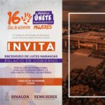 Iluminarán de naranja el Palacio de Gobierno de Sinaloa; se une a los 16 días de activismo con una emotiva ceremonia el 25 de noviembre