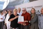 Otorga Rocha Moya certeza jurídica y bienestar a familias ahomenses