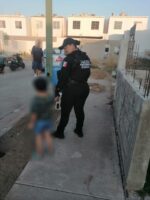 Pequeño fue reportado caminando sin rumbo por la Álvaro Obregón, policías de la SSPyTM lo regresan a salvo a su hogar