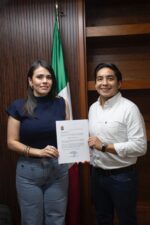Síndica Procuradora, Ana Miriam Ramos Villarreal, toma protesta al titular de la Contraloría Social, Rodolfo Gerardo Díaz Cano