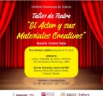 El ISIC invita al taller de teatro “El actor y sus materiales creativos”