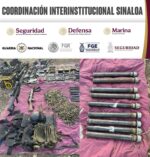 Grupo Interinstitucional asegura artefactos explosivos, dron y armamento en Rosario, Sinaloa Grupo Interinstitucional asegura artefactos explosivos, dron y armamento en Rosario, Sinaloa