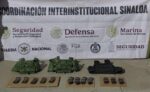 Grupo Interinstitucional asegura vehículo con cargadores, municiones y equipo táctico en Culiacán