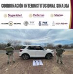 Grupo Interinstitucional asegura vehículo robado con municiones en Culiacán