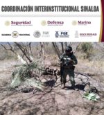 Grupo Interinstitucional localiza campamento y material bélico diverso en el municipio de Escuinapa