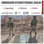 Grupo Interinstitucional asegura cargadores, cartuchos, presuntas drogas y puntas de acero en Culiacán