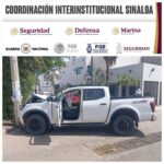 Tras seguimiento, Grupo Interinstitucional asegura camioneta y un arma en Culiacán