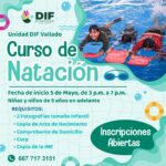 DIF Culiacán abre convocatoria para el nuevo “Cursos de Natación” en la unidad Vallado