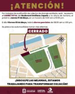 JAPAC informa cierre de boulevard Zapata