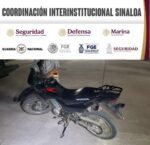 Grupo Interinstitucional recupera motocicleta robada en Culiacán