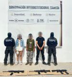 En Culiacán, Grupo Interinstitucional asegura a 6 civiles en poder de armas de fuego y vehículos