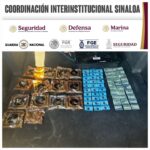 En Navolato, Grupo Interinstitucional libera a una persona y asegura un arma, un cargador, cartuchos, presuntas drogas y un vehículo
