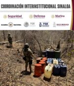 Grupo Interinstitucional asegura áreas de concentración de químicos para la fabricación de drogas sintéticas en Culiacán