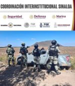 Grupo Interinstitucional asegura camioneta robada, municiones y celulares en Juan Aldama, Navolato