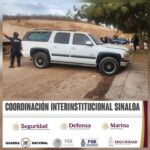 En Culiacán, integrantes del Grupo Interinstitucional aseguran un vehículo blindado y municiones