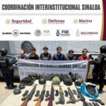 Grupo Interinstitucional detiene a 6 civiles y asegura armamento, equipo táctico y vehículos en Culiacán