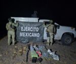Derivado de una agresión, Grupo Interinstitucional asegura camionetas blindadas, armamento y droga en Mocorito