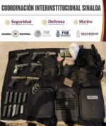 En Culiacán, Grupo Interinstitucional detiene a 2 personas con armas, droga y vehículo robado