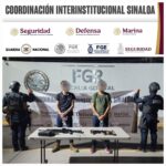 Dos civiles con armamento, asegurados por el Grupo Interinstitucional en Navolato