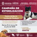 Del 1 al 4 de julio, Campaña de Esterilización para perros y gatos en el Centro de Barrio de la colonia Lombardo Toledano