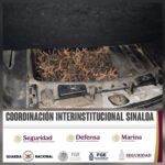 Durante operativos en Navolato, el Grupo Interinstitucional aseguró vehículos con reporte de robo y municiones