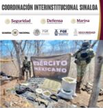 Grupo Interinstitucional asegura armas, municiones y droga en Culiacán