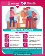 DIF SINALOA te invita a donar de corazón a su centro de acopio permanente