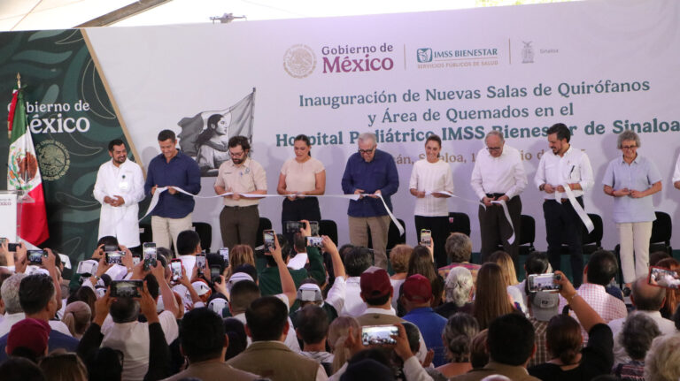 Claudia Sheinbaum Pardo, presidenta de México, inaugura nuevas salas de Quirófanos y área de quemados en el Hospital Pediátrico IMSS Bienestar de Sinaloa
