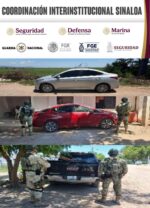 En distintos poblados de Culiacán, Grupo Interinstitucional recupera 3 vehículos con reporte de robo