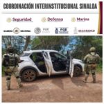 Grupo Interinstitucional asegura en Culiacán 2 vehículos y presunta droga