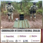 En acciones distintas en Culiacán y Concordia, Grupo Interinstitucional asegura municiones, droga y un campamento improvisado