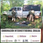 En Culiacán y Mocorito, el Grupo Interinstitucional asegura 2 vehículos con objetos ilícitos en su interior; 1 de ellos es blindado