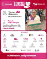 DIF Sinaloa te invita a su Brigada del Bienestar este viernes 22 de agosto en Culiacán